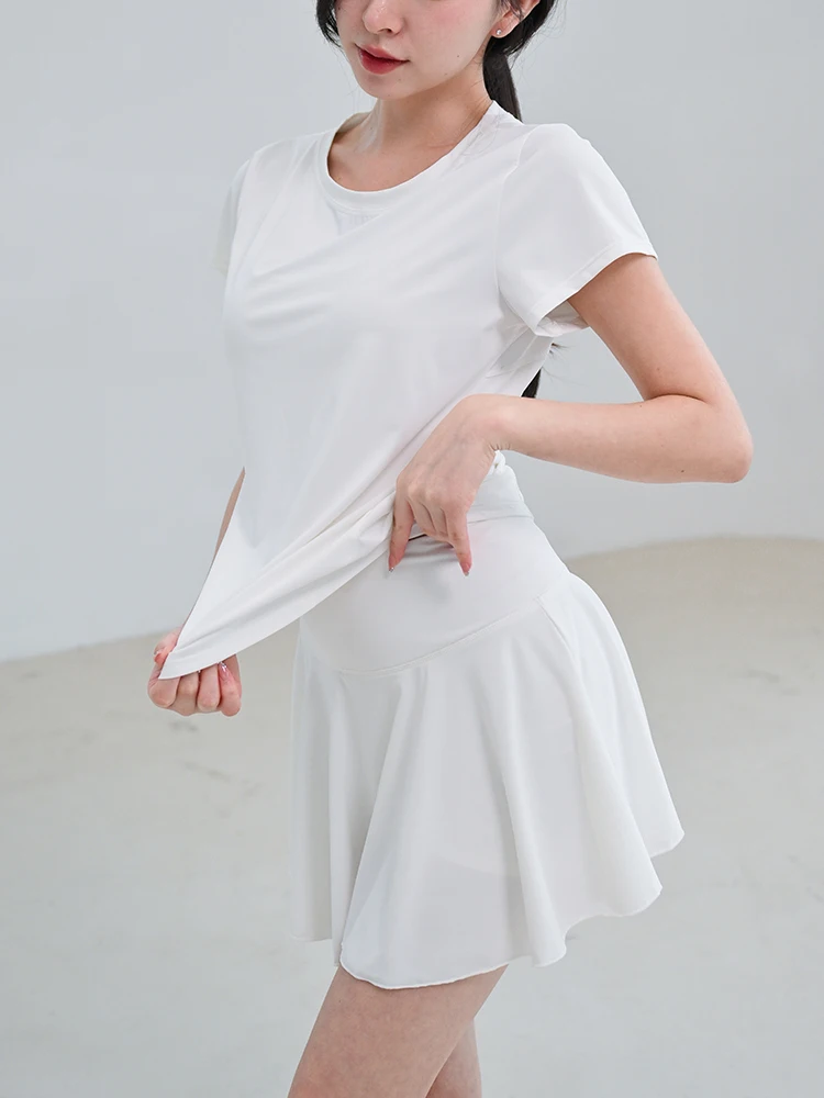 Badminton Suit Women Tennis Sports Set Gym Top Short Sleeve Running Quick-drying Short Skirt 2025