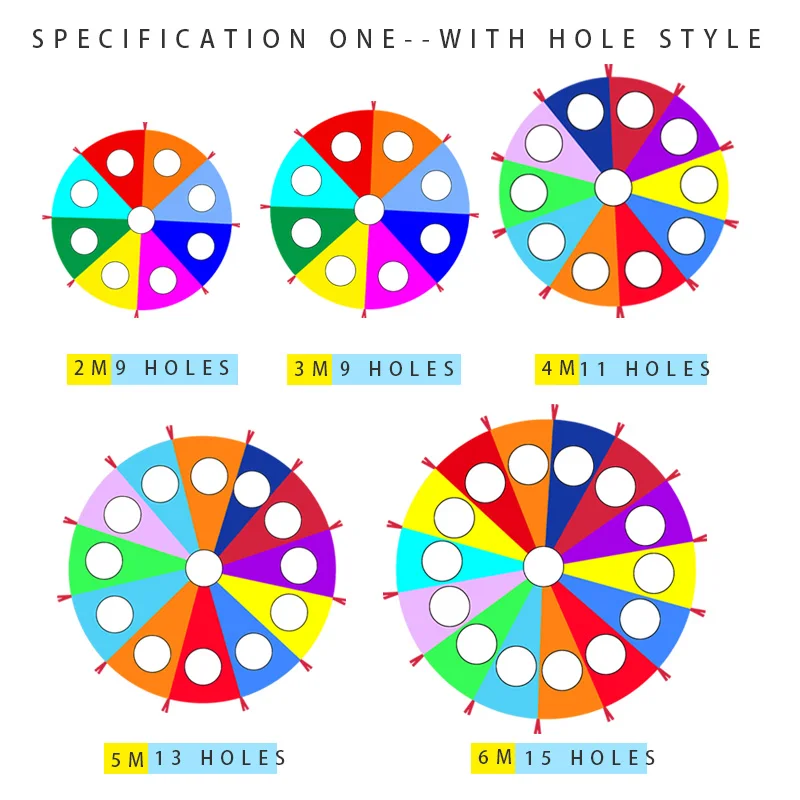 Groundhog Rainbow Umbrella Kindergarten Children's Games Sports Activities Props Outdoor