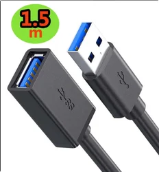 USB 3.0 Super Speed Short Extension Cable, A Male to A Female, 0.3M, Up to 5Gbps - Choose model (USB 3.0 - 1.5M)