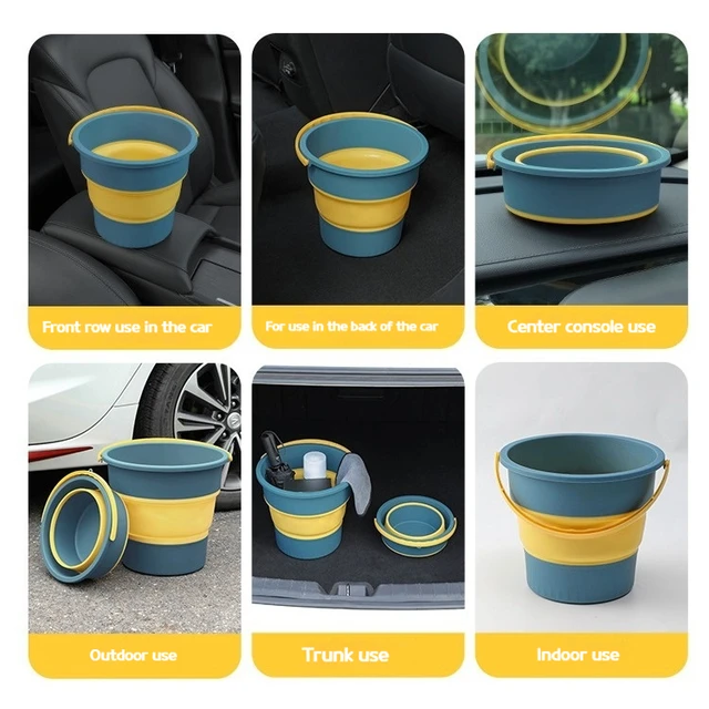 5/10/17L Portable Folding Silicone Water Bucket ar Wash Buckets 3
