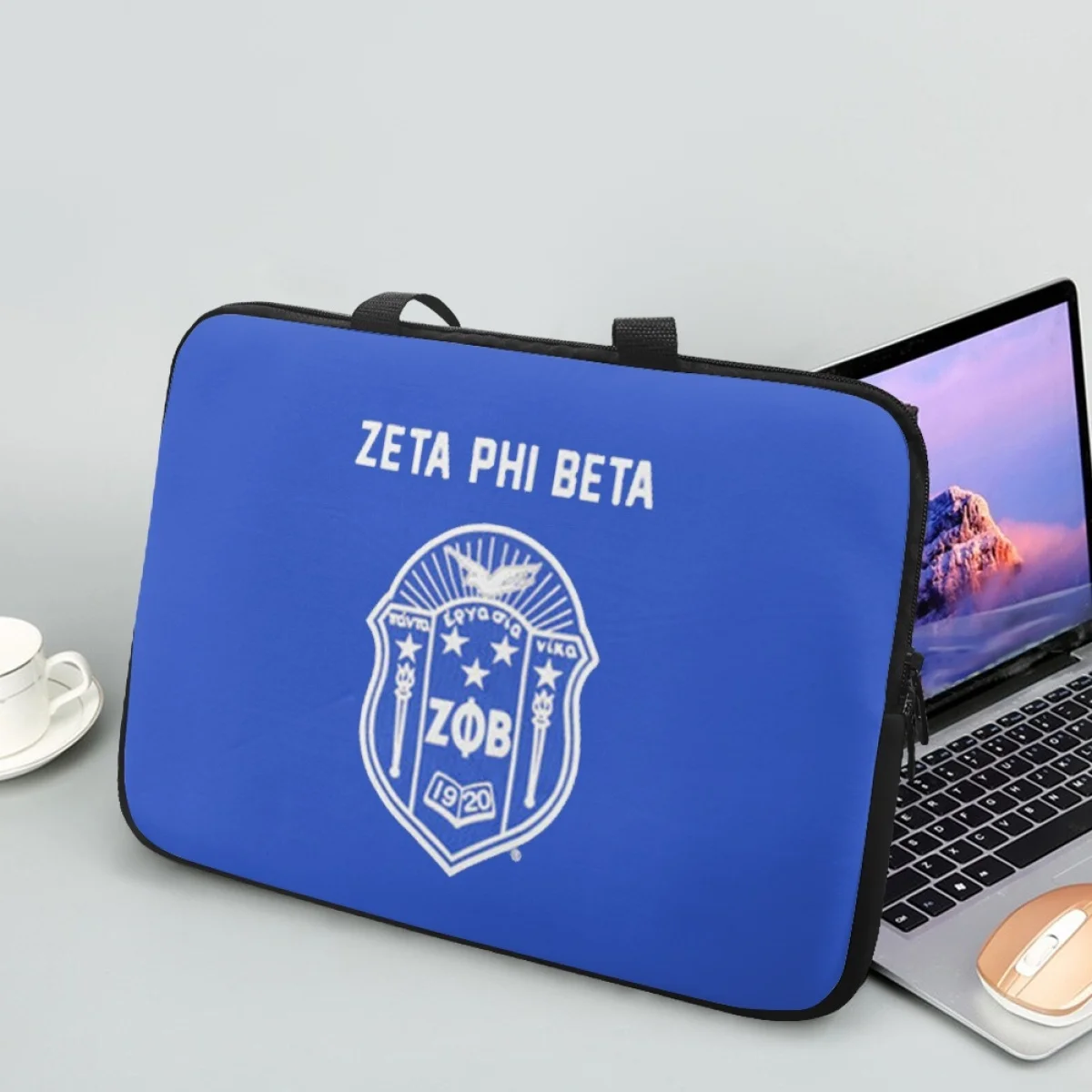 

Zeta Phi Beta Sorority Print Lightweight Laptop Bag Fashion Handle Notebook Case for Adults Computer Accessories Handbags 2023