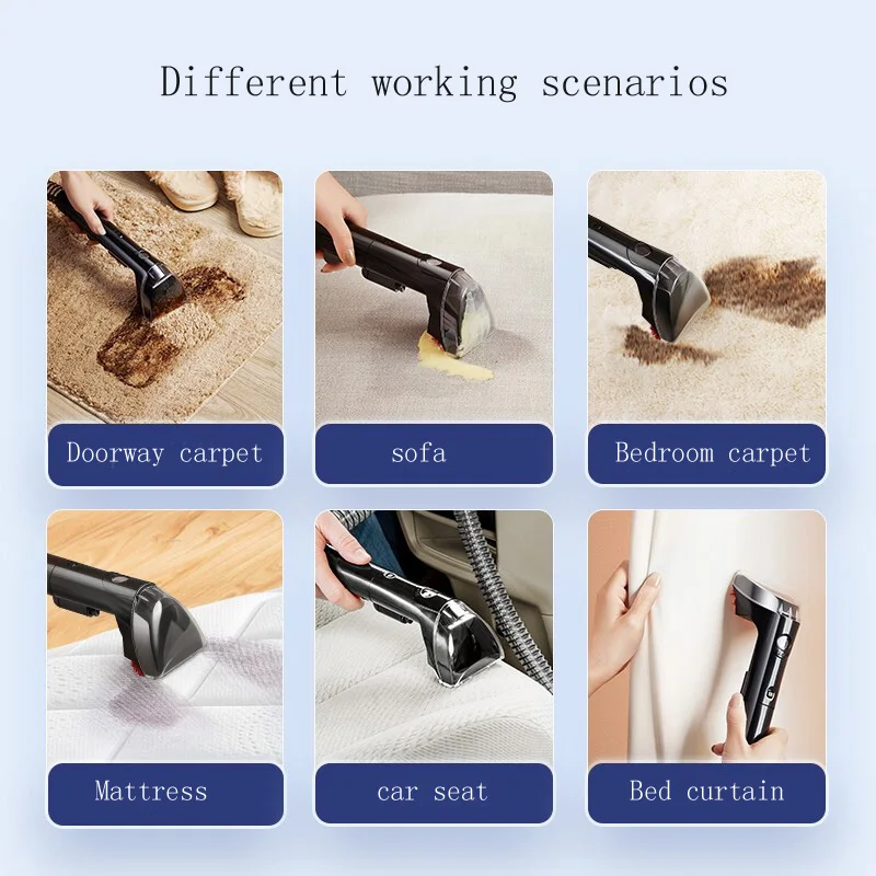Hand-held Vacuum Cleaner Electric Steam Cleaner Sofa Curtain Car Spray Suction Cup Integrated Cleaning Machine 4