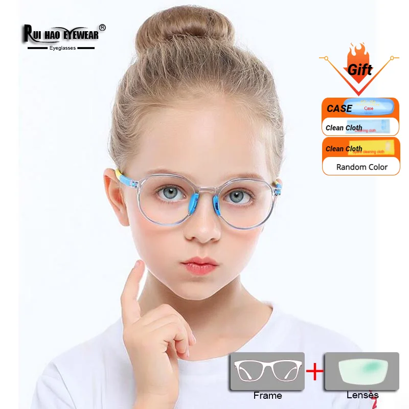 Gafas graduadas para niños y niñas, lentes de resina relleno para ambliopía miopía, 2231 -