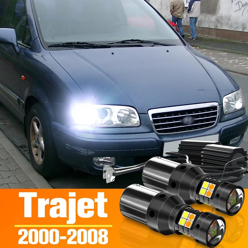 

2pcs Dual Mode LED Turn Signal+Daytime Running Light DRL Accessories For Hyundai Trajet 2000-2008 2002 2003 2004 2005 2006 2007
