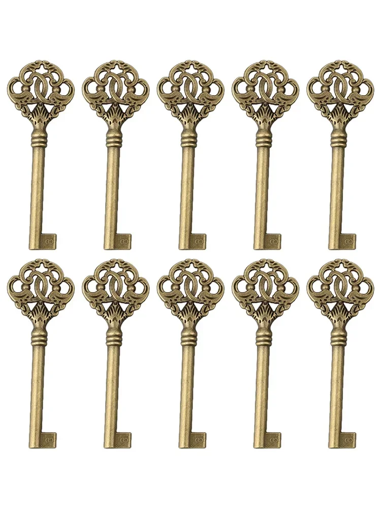 For Furniture Cabinet Vintage Key 10pcs Furniture Cabinet Antique Open Skeleton Vintage Style Easy Installation