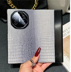 Leather Wallet Smart View Window Protection Cover for Huawei Mate XT Ultimate (Beige)