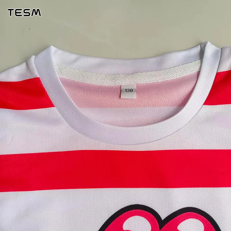 TESM 남성 여성 통기성 스포츠 티셔츠 3D 프린트 번호 반팔 키즈 트레이닝 탑 루즈 스트리트웨어 트렌디 티 S-6XL