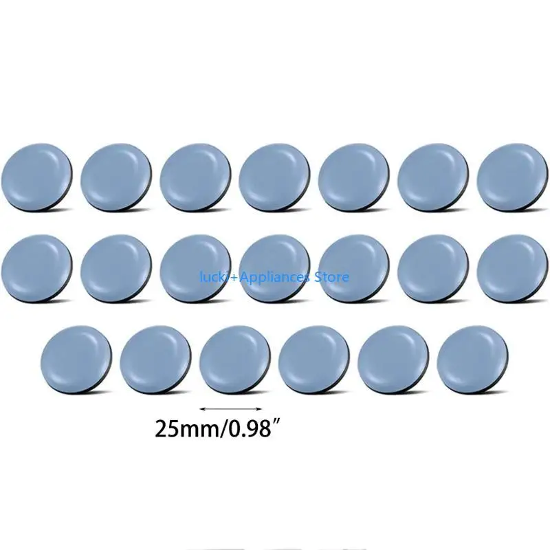 193F 원형 가구 슬라이더 20개 세트 재사용 가능한 글라이더 이동 패드 PTFE 소재