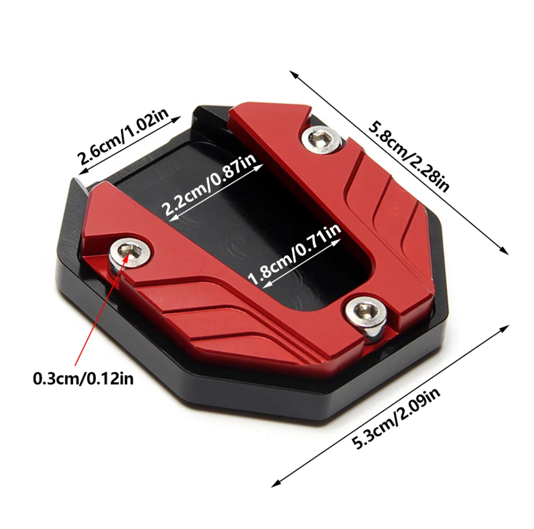 Aluminum Alloy Motorcycle Bike Kickstand Extender Foot Side Stand Extension Foot Pad Support Plate Motorbike Accessories motorcycle kickstand extender