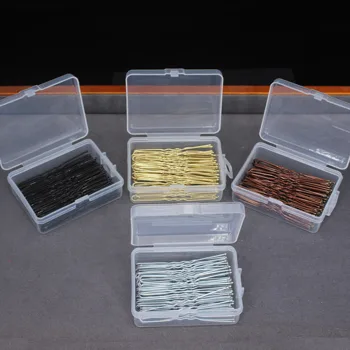 50 pz/scatola Metallo A Forma di U Fermagli Per Capelli Da Sposa Bobby Spilli In Lega Ondulata Forcelle Per Donna Copricapi Acconciatura Strumento Accessori 1