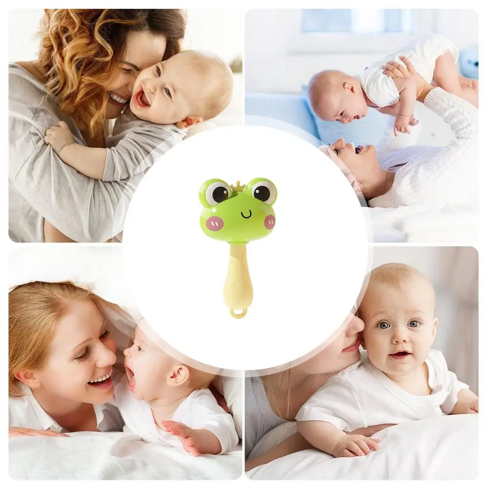Description Picture 5 of itemCute Frog Duck Maracas For Music Enlightenment Creative Baby Musical Instrument Rattle Shaker Toys Kids Birthday Baptism Gifts