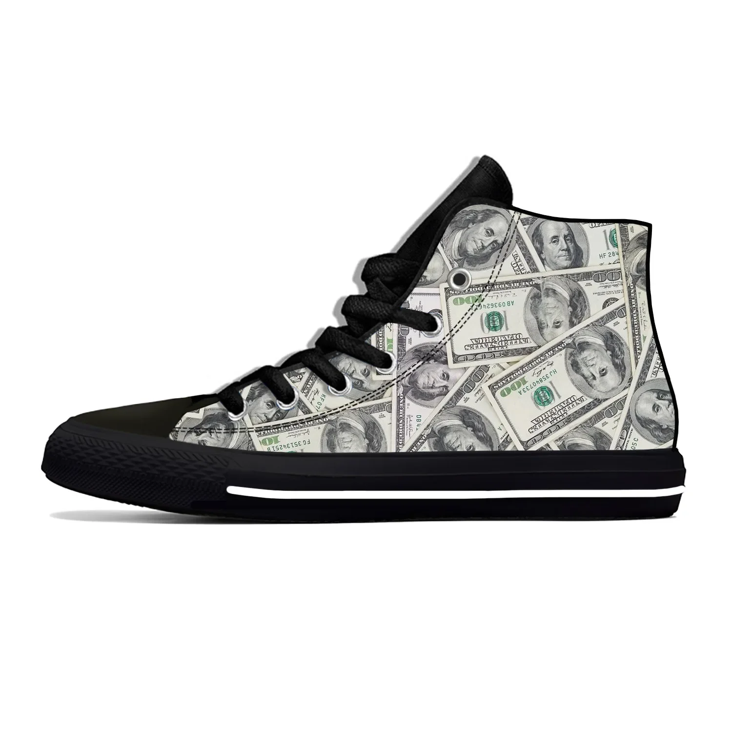 Hot Summer Gothic Dollar Dollars Money Anime Cartoon Funny Latest Casual Shoes High Top Men Women Sneakers Classic Board Shoes 2
