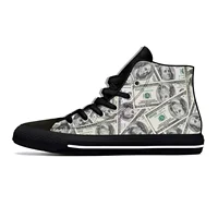 Hot Summer Gothic Dollar Dollars Money Anime Cartoon Funny Latest Casual Shoes High Top Men Women Sneakers Classic Board Shoes 2