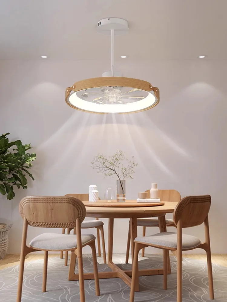 BOSSEN Modern Walnut Fan Lamp Image 5