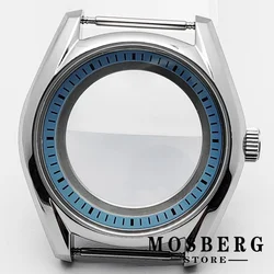 Silver 40mm Watch Case with Sapphire Glass - Premium Quality Accessory Part - NH35 NH36 (Case 5)