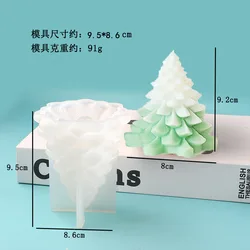 Festive 3D Christmas Tree Silicone Mold for DIY Candle & Soap Making (D)