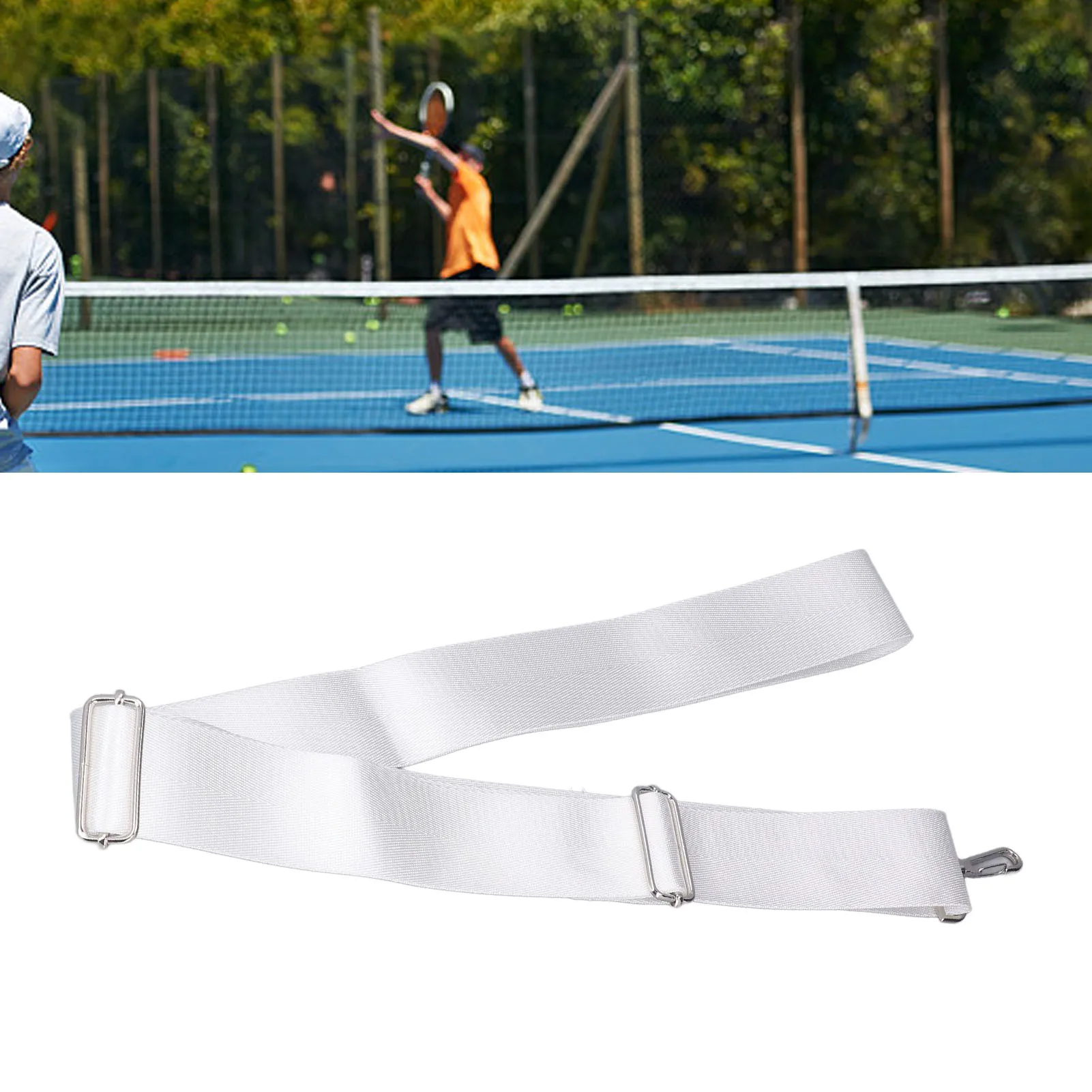 Tennis Net Center Strap Adjustable Height Tennis Net Straps Stainless Steel Buckle