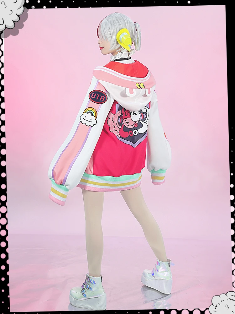 【ONE PIECE】UTAジャンバー ONE PIECE FILM RED × PEACH JOHN Hoodie UTA Cosplay Clothing Anime