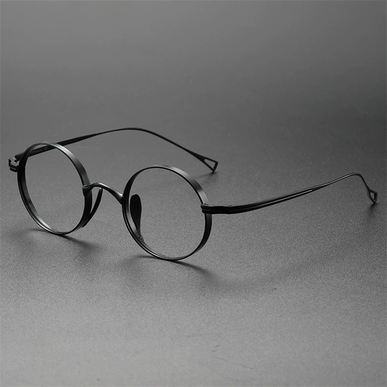 MEYETS Vintage Titan Brille Rahmen Männer Runde Optische Anpassen Brillen Frauen Luxus Marke Kleine Sonnenbrille – Detail 11