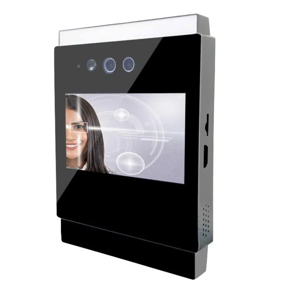 5 inch TCP/IP wifi Dynamic face recognition time attendance access control 2.0 MP camera 20000 faces temperature detection