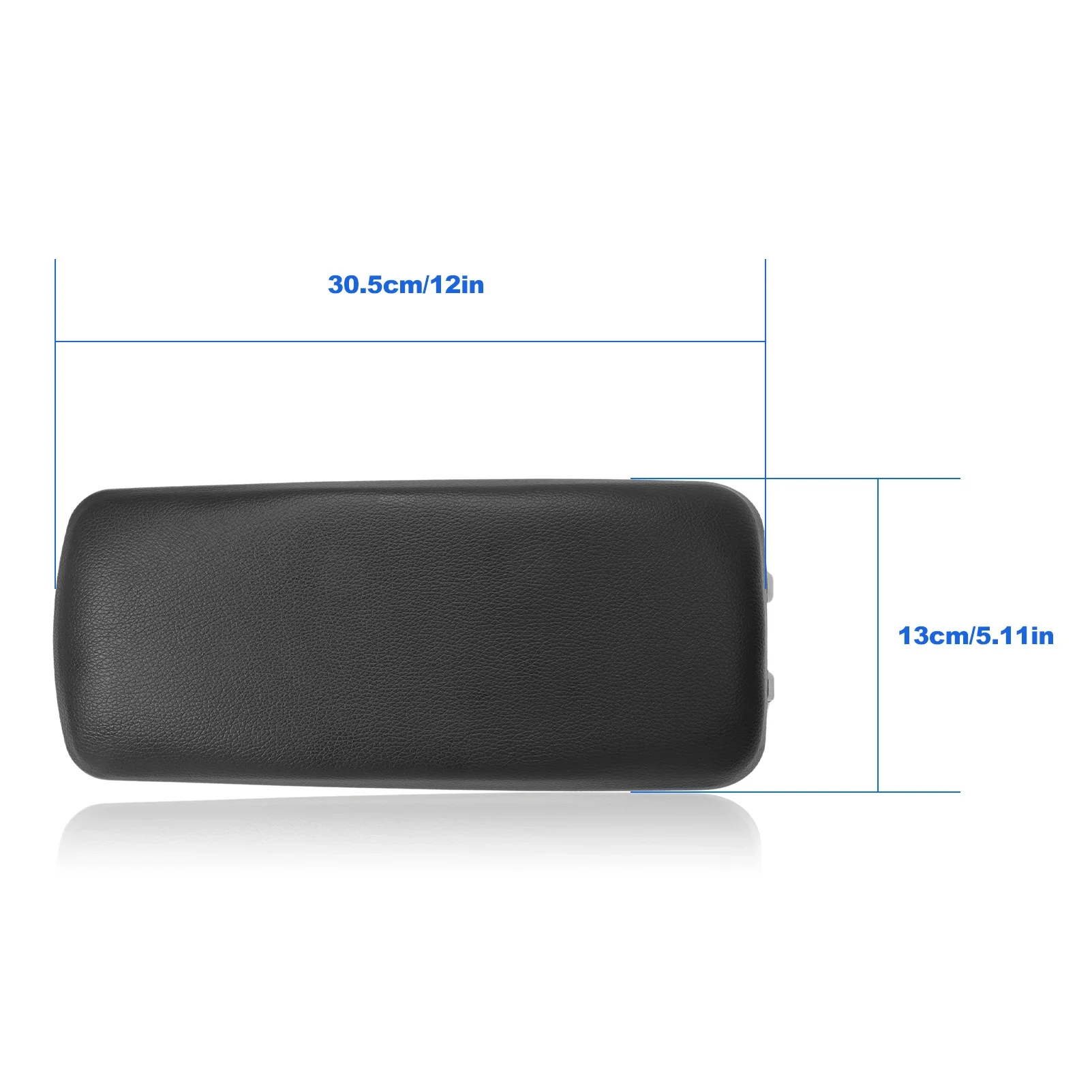 Luxurious Black Leather Center Console Armrest Cover