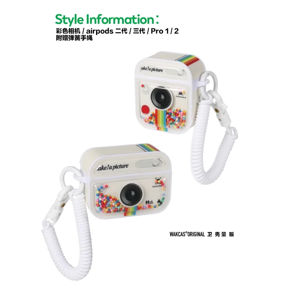 Airpods Pro 1/2 Polaroid Slider Ball Earphone Case Custom Interest
