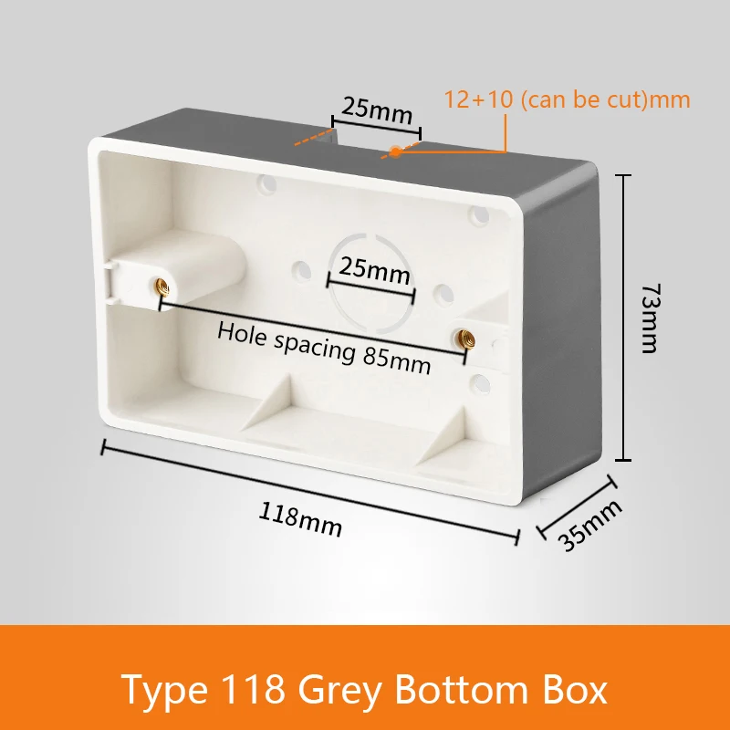 US Mexico Standard 118 Type Surface Mounted Switch Box General Bottom Box Thickened Material General Two-bit Junction Box,switch box,wall socket box,wall switch socket repairer,electrical box repairer,wall socket repairer