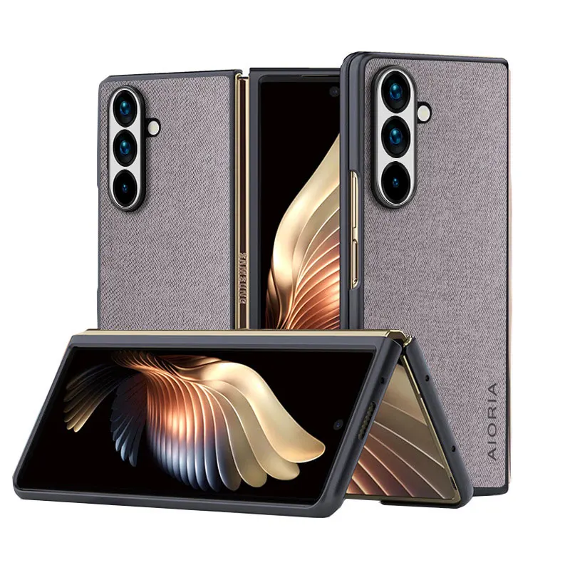 Elegant Leather Textile Phone Cover - Stylish Master Design by Coqua
