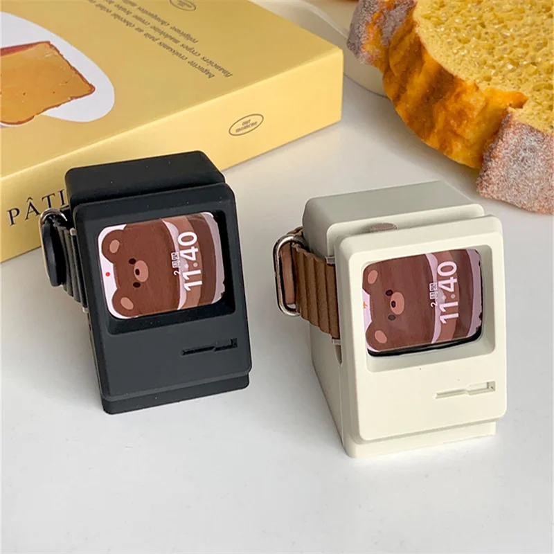 

Desk Holder Bracket Silicone Charger Stand For Apple Watch Series 8 7 6 SE 5 4 For iWatch 45mm 44 42mm 41 40 49 38 Accessories