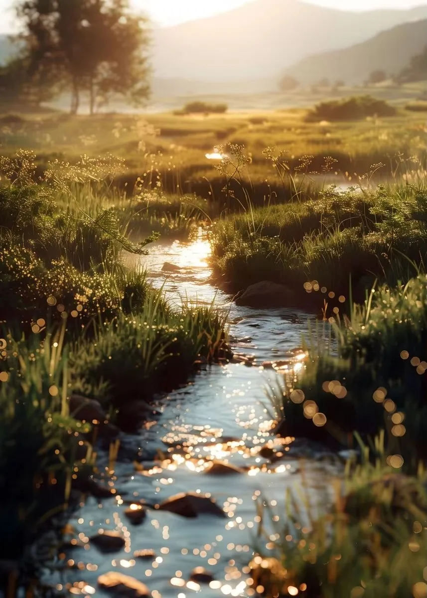 Natural Scenery Landscape Canvas Art: Sea, Mountains, and Rivers Poster