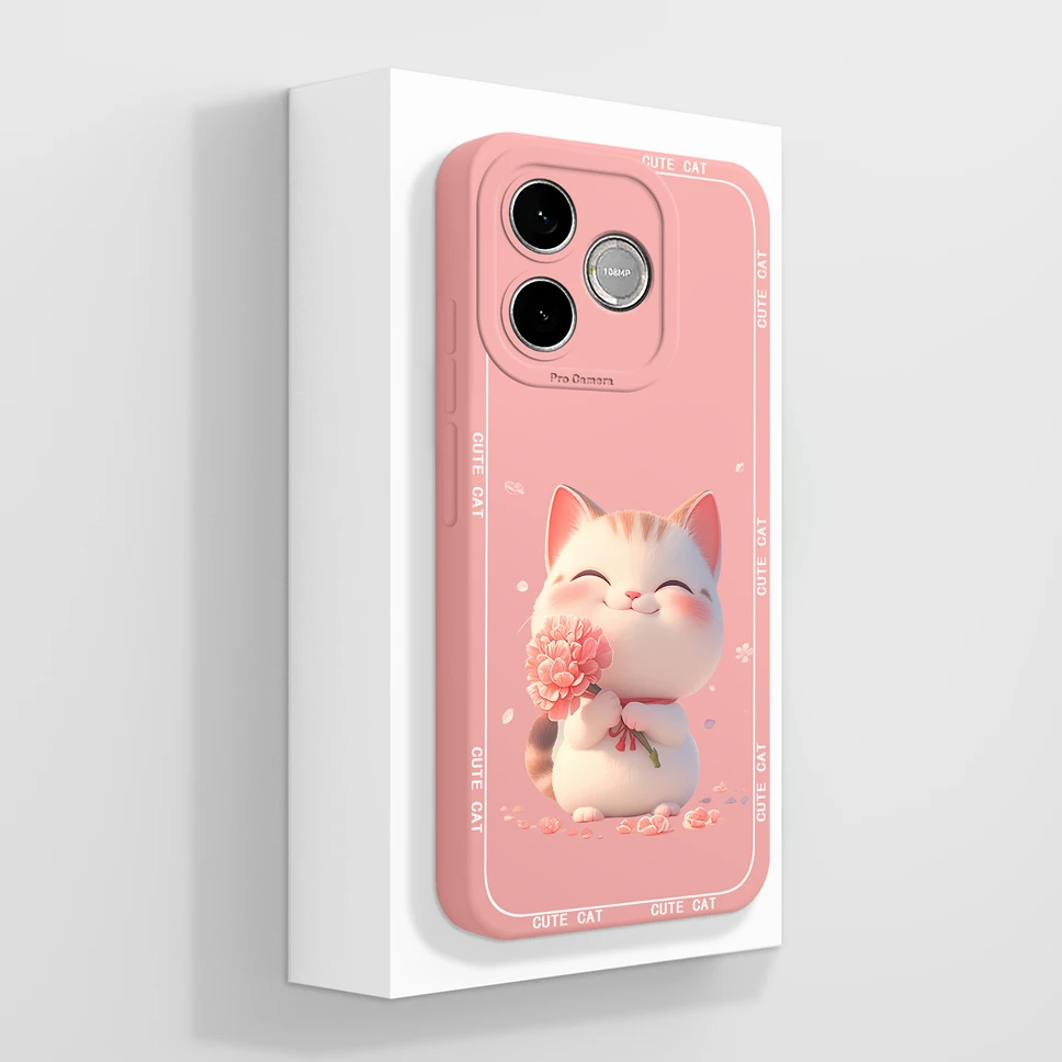Pretty Flower Shockproof Silicone Phone Case with Camera Protection