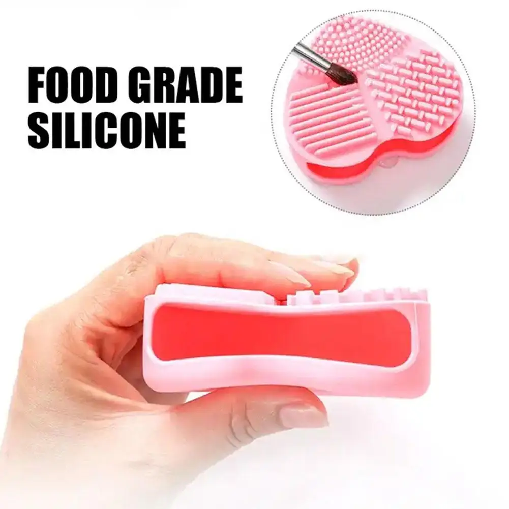 

Makeup Brush Cleaning Silicone Pad Soft Easy To Quickly Cleaning Effectively Clean Stable Multifunctional Portable O2W6