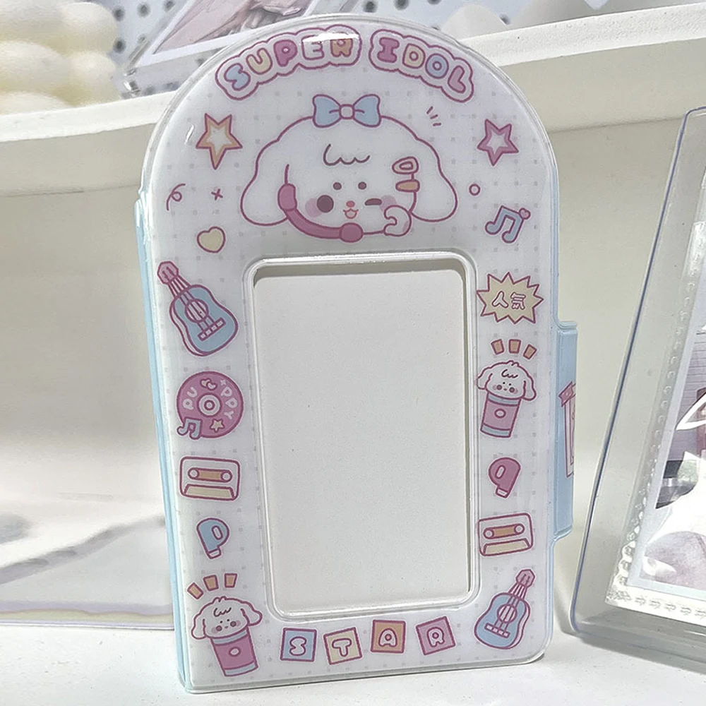 Blue Pink Photo Album 3 Pollici Portafoto Coreano Ins Hollow Photo Album Idol Card Collection Book Cute Cartoon Card Bag Nuovo