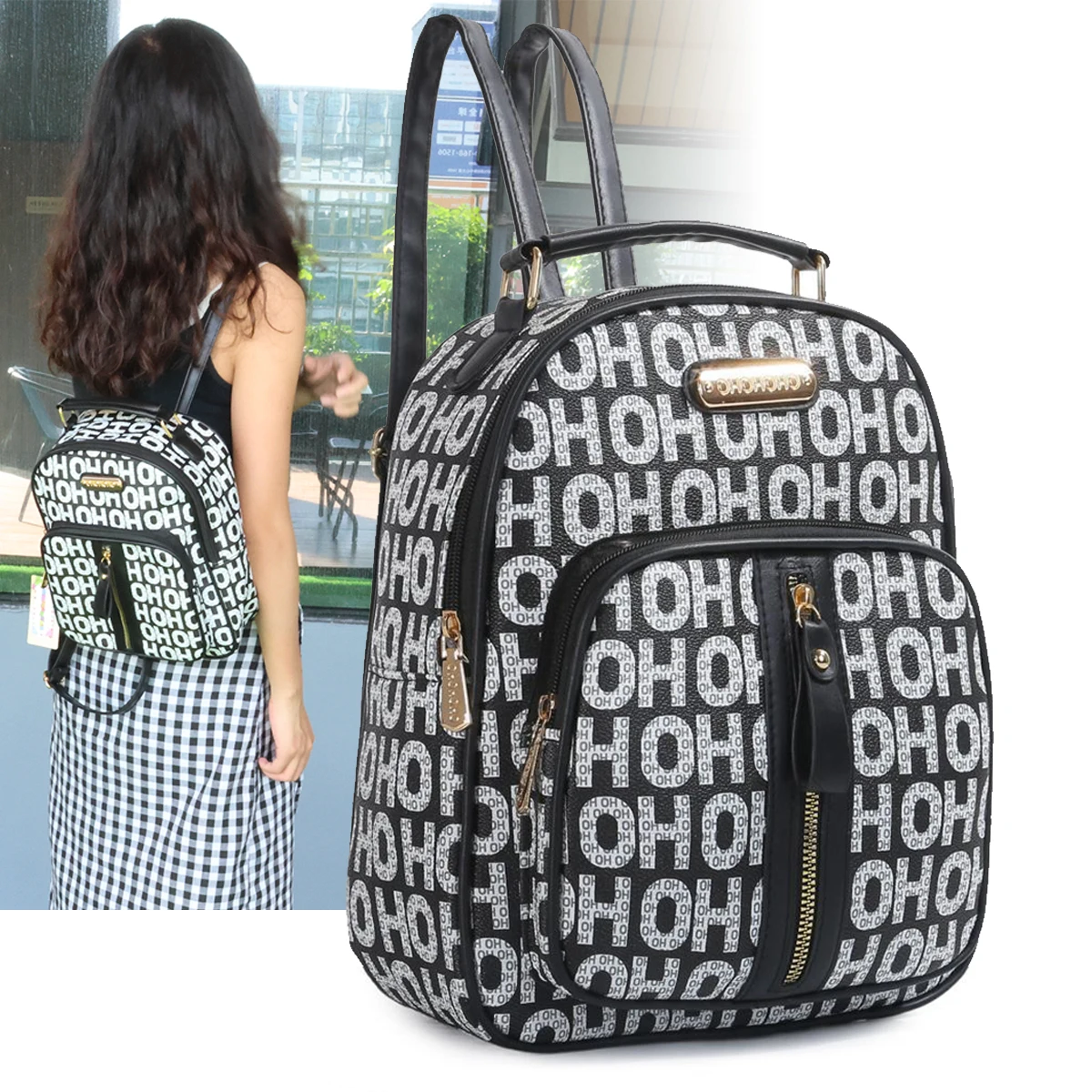 Stylish Medium Capacity Women’s Solid Color Backpack – Versatile, Chic, & Spacious!