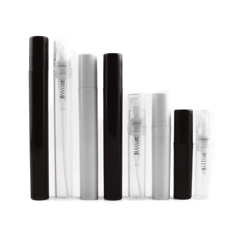 

100pcs 2ML-5ML Clear White Black Plastic Tube Empty Refillable Perfume Bottle Spray Suitable for Travel and Gift Portable Pens