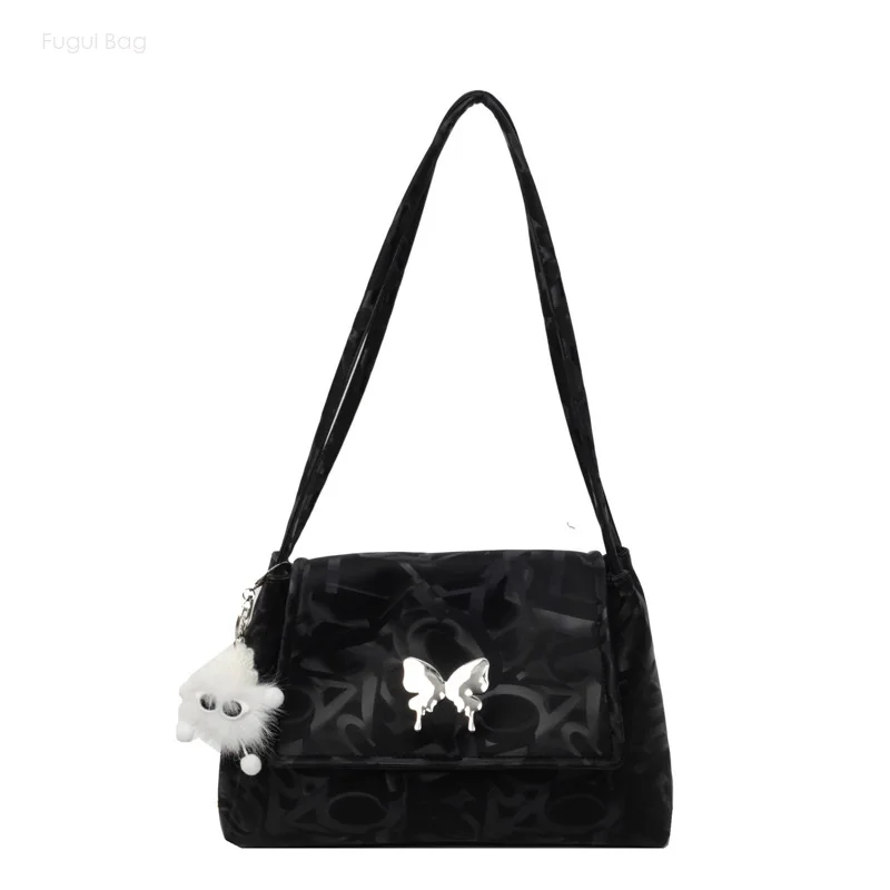 Women's One Shoulder Crossbody Bag Tote Handbag Fashionable Urban Butterfly Element New Large Capacity Versatile Casual