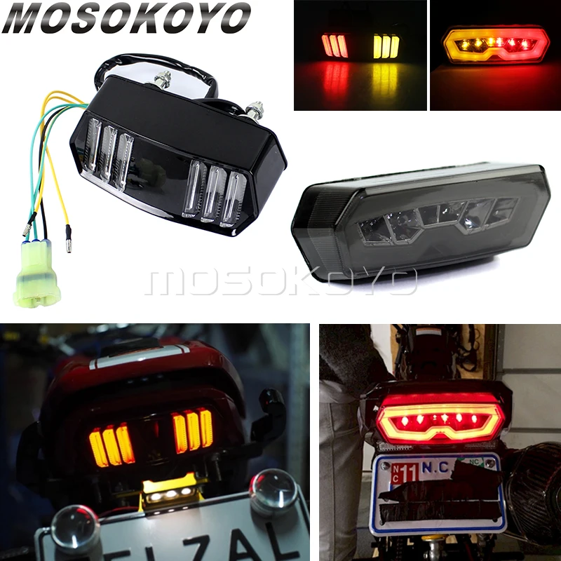 

Светодиодный задний фонарь для мотоцикла, дневной сигнал поворота, указатели тормоза, стоп-сигналы для Honda Grom125 MSX125 CBR650F CTX700 CTX700N, задний фонарь