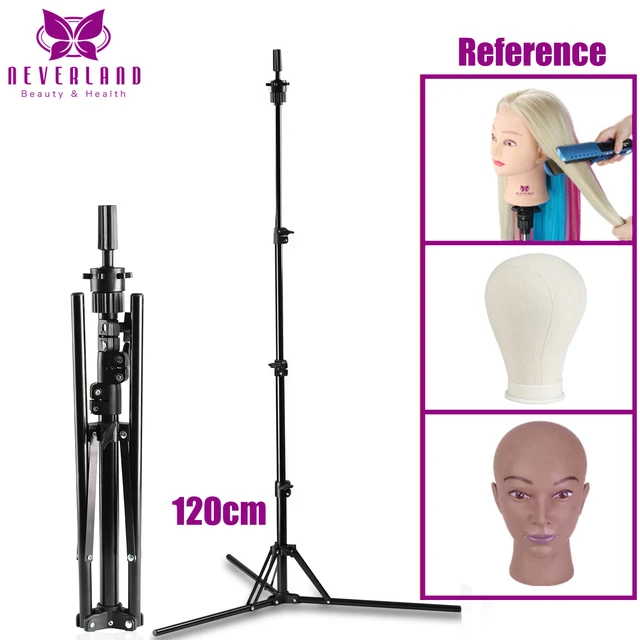 Tête d'entraînement de mannequin avec trépied réglable pour les coiffures,  85% cheveux humains, tête de beurre pour le tressage, tête de coiffure -  AliExpress