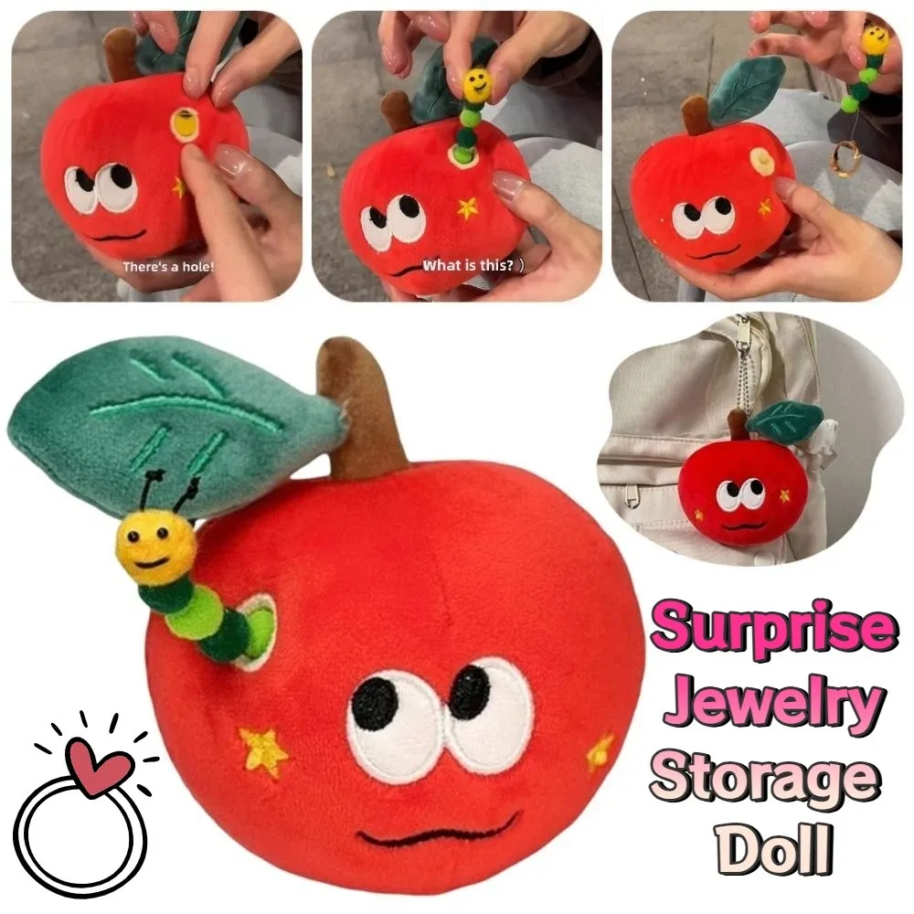 Fashion Cartoon Fruit Cute Red Creative Ring Organizer Kawaii Fluffy Mechanism Ring Anniversary Celebration