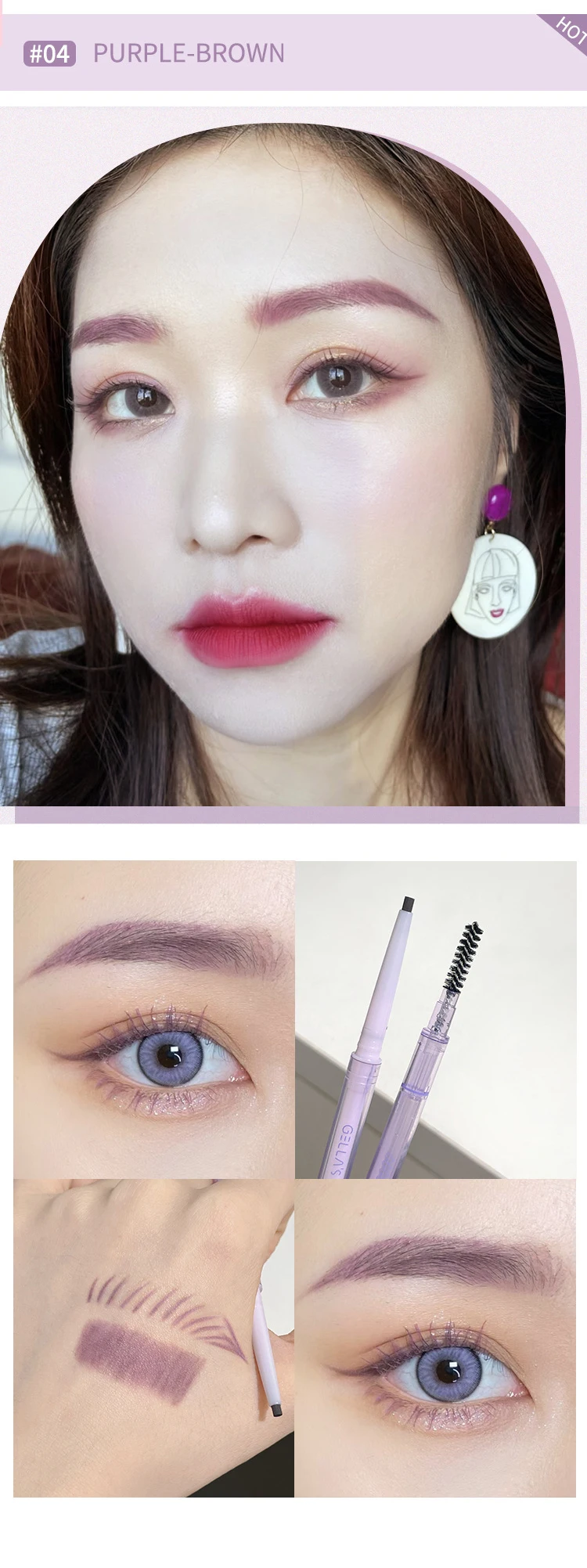 Ultra Fine Double-ended Eyebrow Pencil Waterproof Long Lasting_voghion.com
