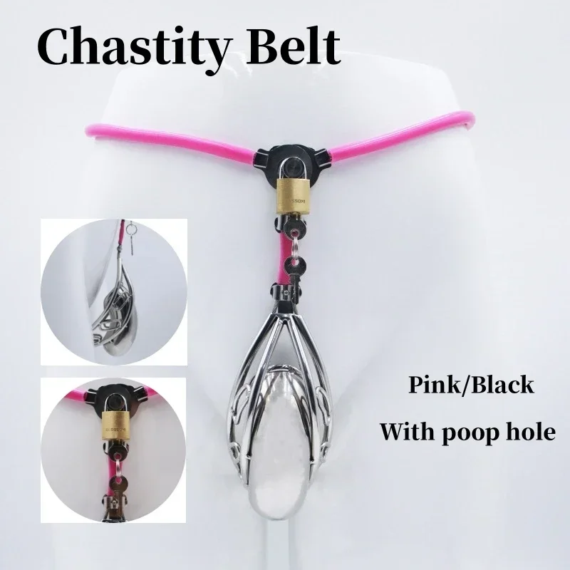 

2024 New Chastity Belt Anti Cheating Male Cock Device Metal Adjustable Waistband Penis Lock Pants BDSM Male Sensual Adult Play