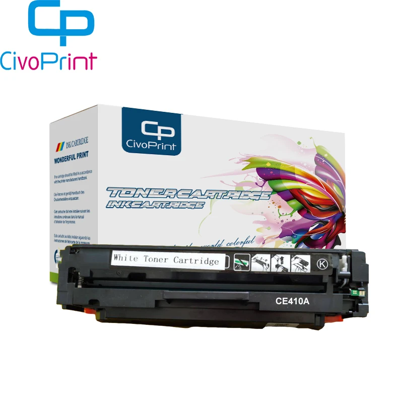 Civoprint White Toner Cartridge Replacement for HP CE410A CC530A CF380A Laserjet M351 M451 M475 CP CPn M476 M476dn