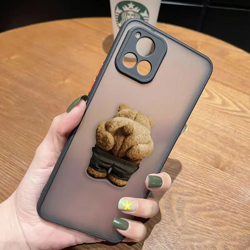 thumbnail image 1 of Matte Case for VIVO Y93 Y91C Y91 Y85 Y77 Y76 Y75 Y73 Y72 Y71 Y53 Y52S Y50 Y35 Y22 Y21 Y20 4G 5G Case Naughty T-Teddy Bear Couple, 1 of 5