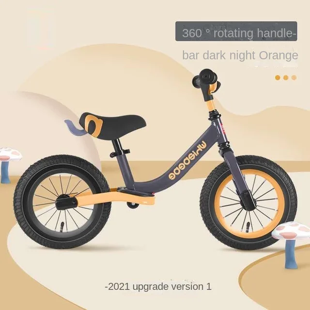 LazyChild 2-8 Year Old Children's Scooter Without Pedal Pneumatic Tire Children's Bicycle Safe and Labor-Saving Baby Bicycle 6