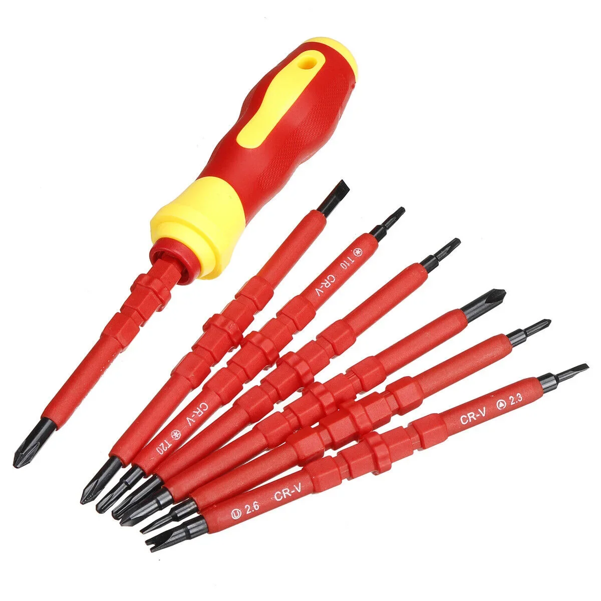 Versatile Double-Ended Screwdriver with High-Hardness Interchangeable Heads for Efficient Repairs and Maintenance