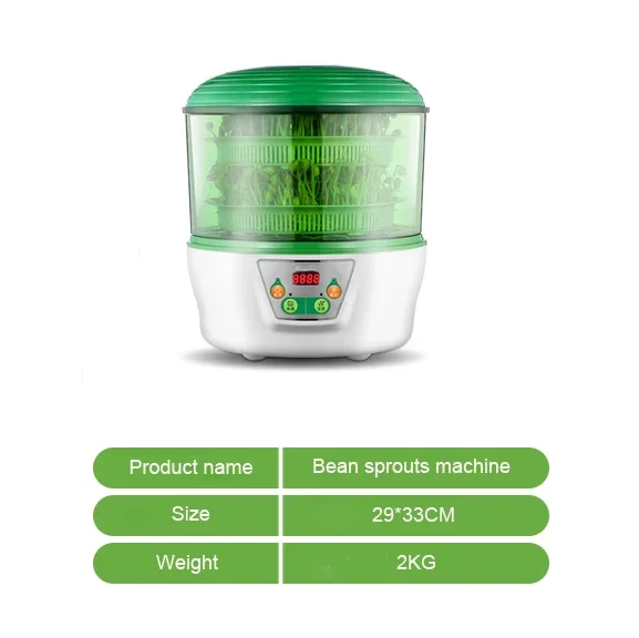 Electric Bean Sprout Machine 2/3 Layer Multifunctional Automatic Rice Wine Yogurt Maker Machine Household Kitchen Seed Sprouter
