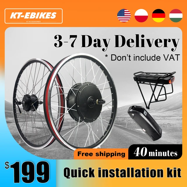 Electric Bicycle Kit 48V1500W 1000W 750W 36V500W Hub Motor Wheel E Bike  Ebike Conversion Kit for Bicycle kit bicicleta electrica - AliExpress