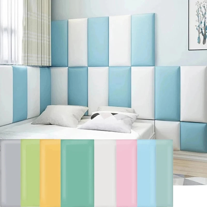 Anti-collision Soft Tatami Back Wall Cushion Pad Wall Sticker Anti-bump Decoration Self-adhesive Background Wall Wall Decor