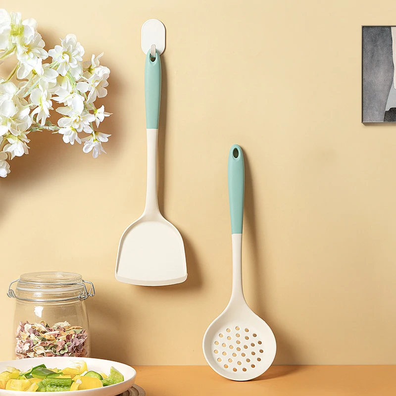 Modern Design Silicone Handle Kitchenware Spatula Colander Simple Minimalist Non-stick Cookware Kitchen Cooking Baking Tools