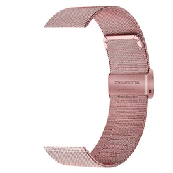 Premium Stainless Steel Band Bracelet for Smart Watches - Durable Metal Watch Strap for a Sophisticated Look (Rose pink)
